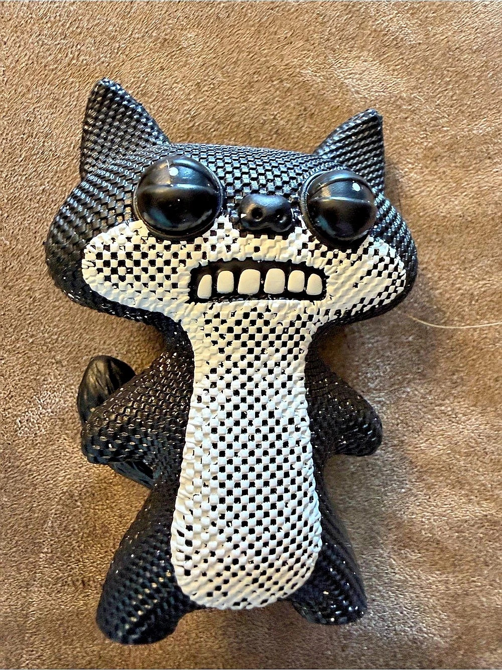 Fuggler Wide Eyed Boogah Misfit Monsters 9-Inch Plush Black & White